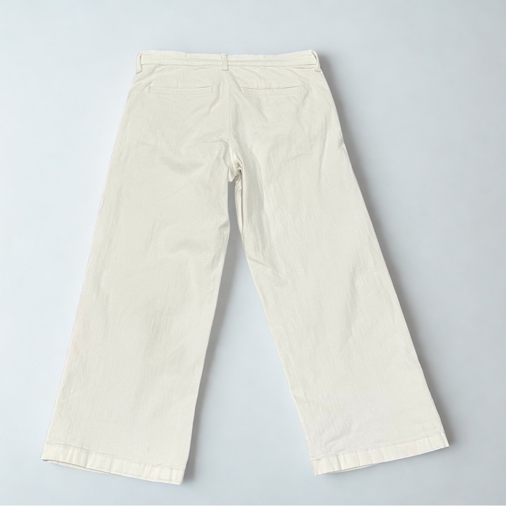 Wide Leg High Waisted Cropped Pants Size 4 Beige Cream Coastal Cowgirl Spring - Picture 2 of 8